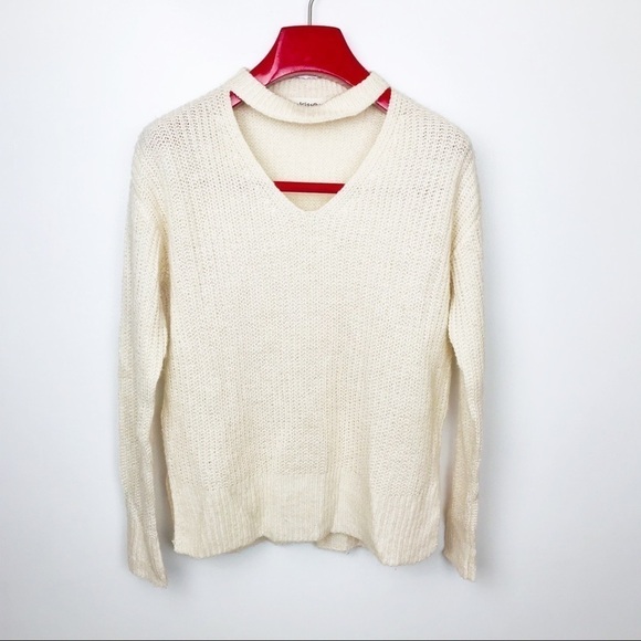 Impressions Pintuck Neck Ivory Sweater - Picture 1 of 9